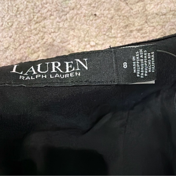 Ralph Lauren Off-Shoulder Black Gown with Cape Sleeves - Picture 5 of 11